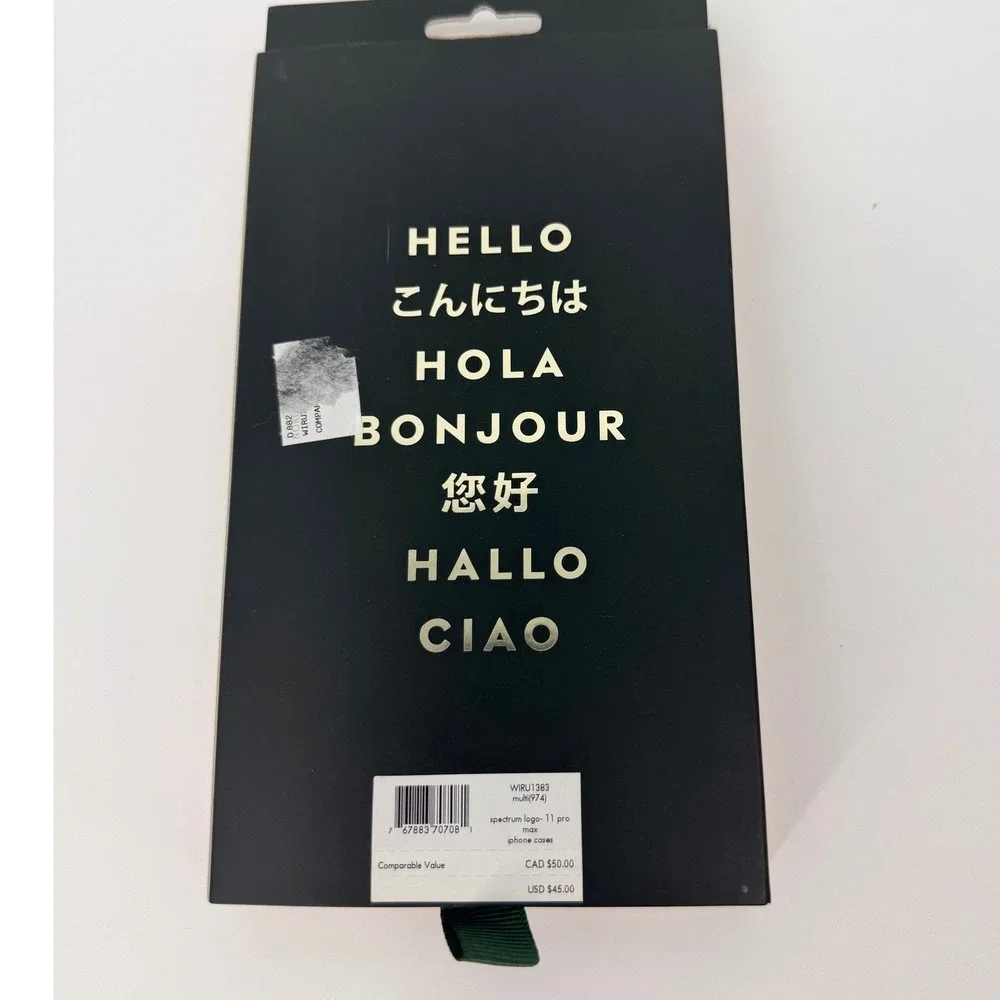 Kate Spade iPhone 11 Pro Max Case Rainbow Spectrum Logo‎ NEW